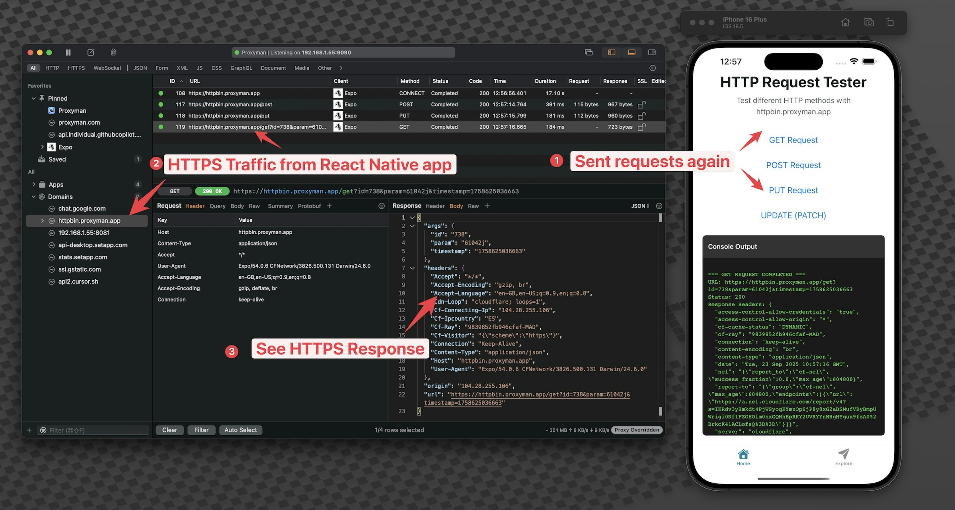 Cover Image for How to capture HTTP/HTTPS traffic from Expo React Native iOS/Android apps (Update for 2025)