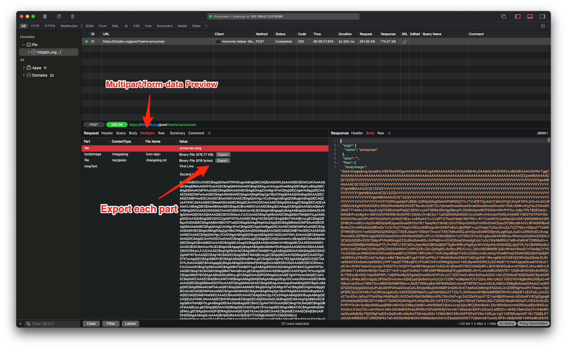 multi form data request